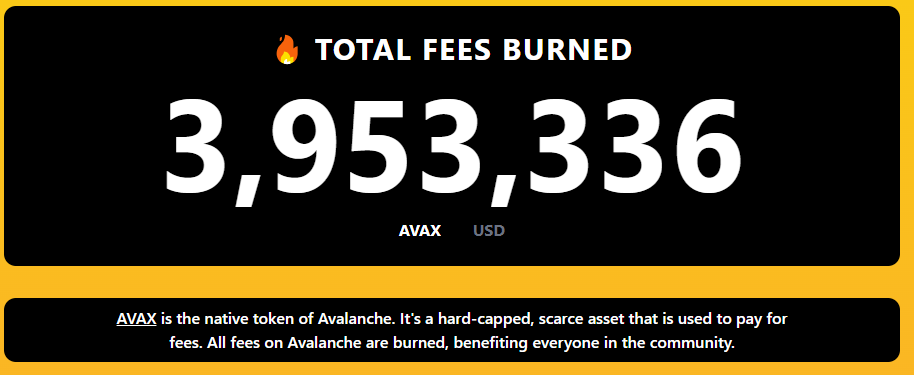 1M #AVAX Burned in 5 days.. there isn't that much $AVAX.. #avalanche #deflationary