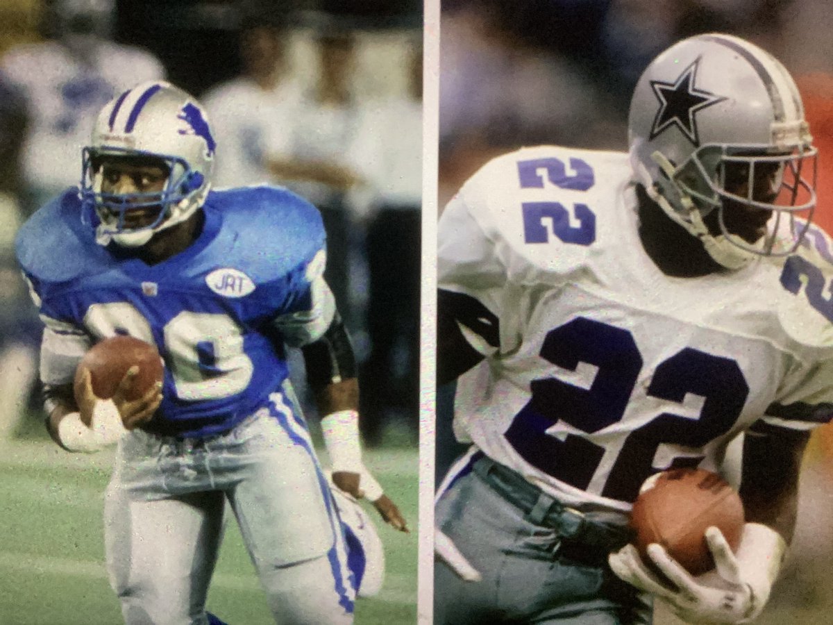 Out of these two legendary Running Backs, who do YOU think is the greater Running Back: Barry Sanders or Emmitt Smith?🧐🔥 Retweet Appreciated!🤩 #NFLTwitter #NFLPlus