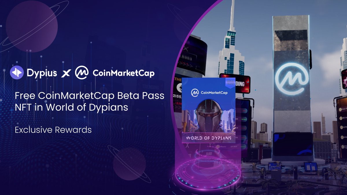 CoinMarketCap's tweet image. 🌟 Diamond-tastic News! 🌟
DYP is releasing 5,000 exclusive “CMC Beta Pass NFTs” 🎉

The Diamond listing will proceed from Dec 21st to Dec 25th 💎

Start collecting Diamonds to win the NFT Passes 
coinmarketcap.com/account/rewards

#CMCDiamond #CMCDiamonds #NFT #NFTs