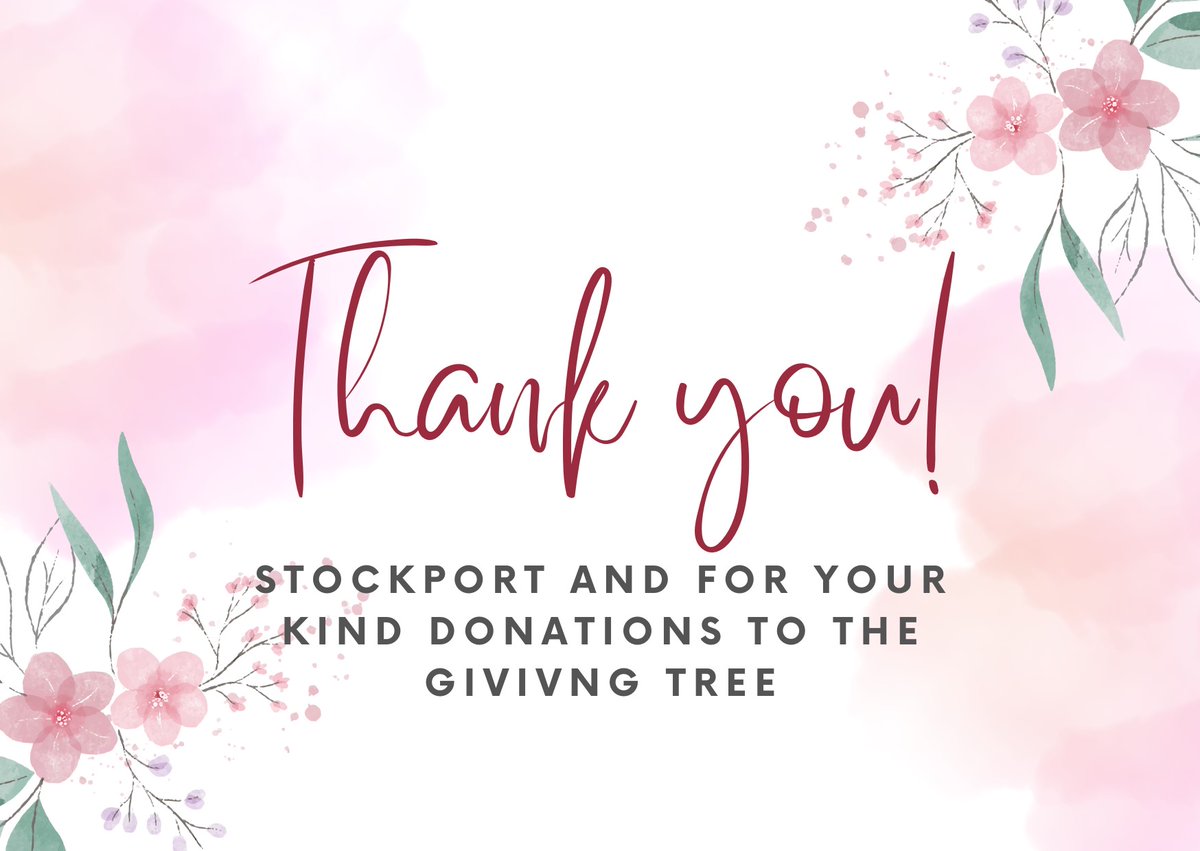 We would like to say a massive Thank you to the people of Stockport and their generosity in donating to the <a href="/merseyway/">Merseyway</a> #GivingTree you have helped provide some amazing gifts for our children that may have had nothing to open on Christmas morning. 💜💜💜