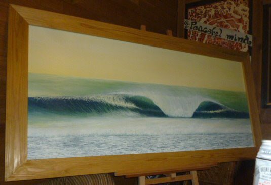 How to draw waves with acrylic paint / Blue sea and sky