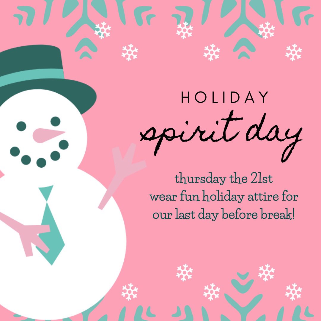 StuCo_Fairmont's tweet photo. tomorrow is our last day of school, so bring the cheer by dressing up in your best holiday attire!! https://t.co/r3BfvX3n5D