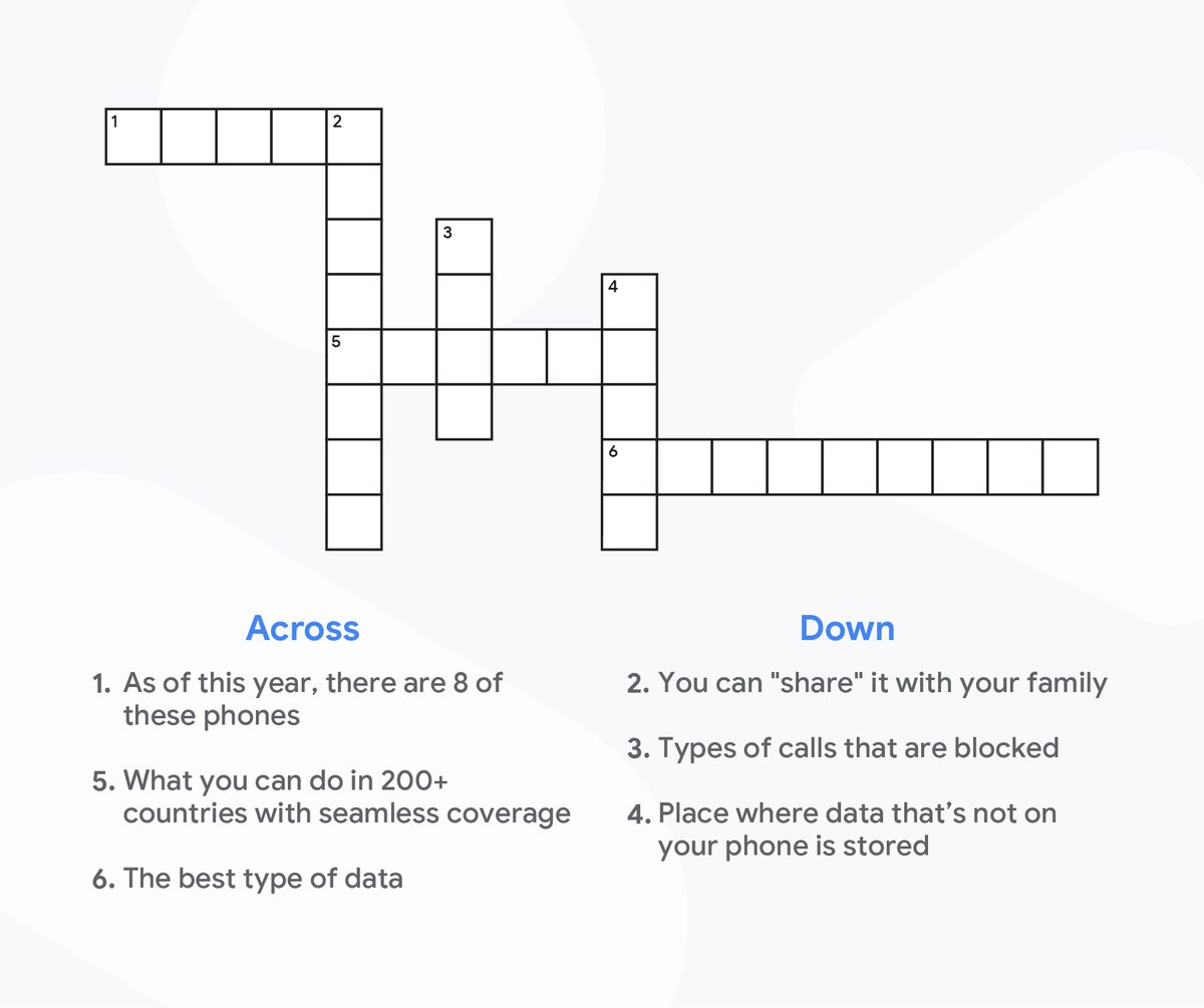 googlefi's tweet photo. Happy #CrosswordPuzzleDay 🧩✍️
Save this image to draw in your answers, or comment below 👇 https://t.co/fqedpbtZcB