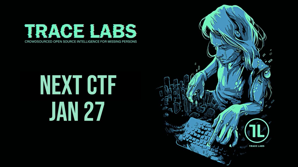 🎉 Exciting news! 🎉 Join us for the next #TraceLabs Global Virtual Search Party CTF on Jan 27th! 🌐🔍 We've made improvements for a safer, more respectful experience. For full details, check our other socials or visit ➡️ tracelabs.org/discord #osint4good