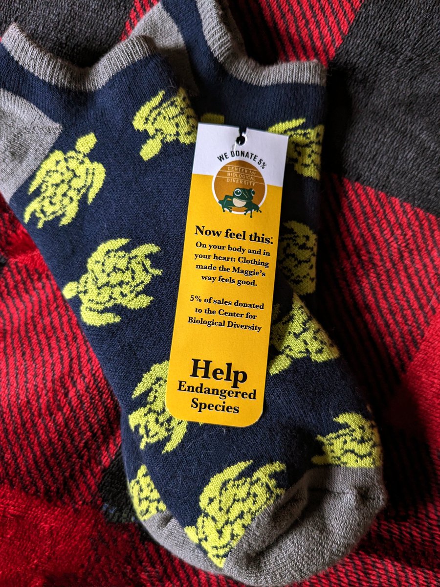 These are so comfy! Love these socks from @MaggiesOrganics 
Love them more because they help save endangered species. Something #prideofgypsies would be proud of!!