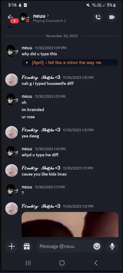 GZ3Boyz's tweet photo. Australian Overwatch Contenders Player @neuuish loves small things... Especially if the number is smaller than 18..

Maybe the stream should not be bashing people on such small issues such as Refunding Doordash orders... 

I think we need to talk about a bigger issue here.... https://t.co/OKsXqLMzT4