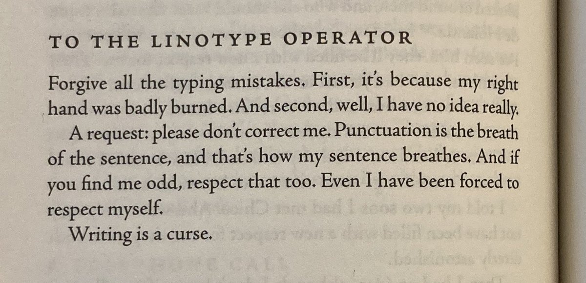 Clarice Lispector on punctuation.