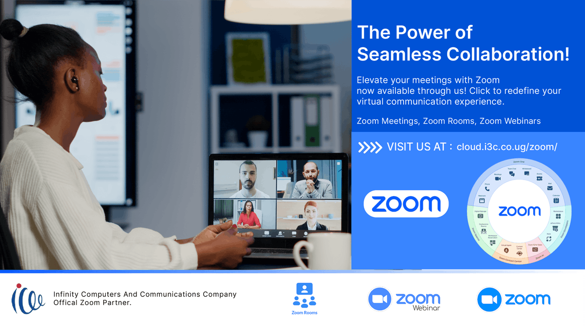 Infinityi3C's tweet image. Elevate your meetings with Zoom! 🚀 Unlock seamless collaboration like 
never before. Click cloud.i3c.co.ug/zoom/ to redefine your virtual experience. #ZoomWithUs  #MeetingsRevolution 
#ZoomMagic #VirtualCollaboration
