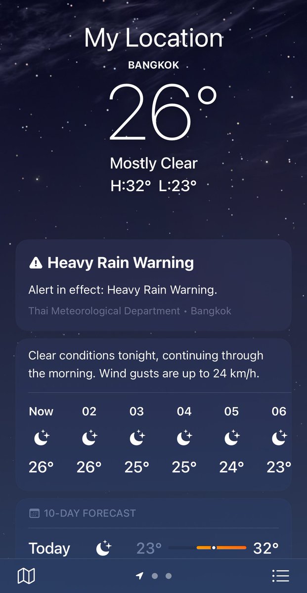 ท่านใดใช้ iOS เคยสังเกตไหมว่าราวๆ 4 เดือนที่ผ่านมา ท่านจะเห็นประกาศจากกรมอุตุนิยมวิทยาเตือนฝนตกหนักผ่านแอป Weather ของ iOS ทุกวัน

มีการคาดกันว่า คงเป็นเพราะกรมอุตุฯ เขากรอกข้อมูลแล้วลงวันที่หมดอายุของคำเตือนเป็นปี พ.ศ. ในขณะที่ Apple ให้กรอกเป็น ค.ศ.