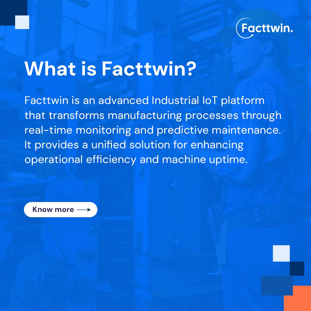 facttwiniiot's tweet image. Facttwin: Redefining Manufacturing Excellence through Unified Intelligence. Our Industrial IoT platform ensures smooth operations, offering real-time production monitoring &amp;amp; predictive maintenance.

#Facttwin #SmartFactory #MachineHealthMonitoring #RealTime