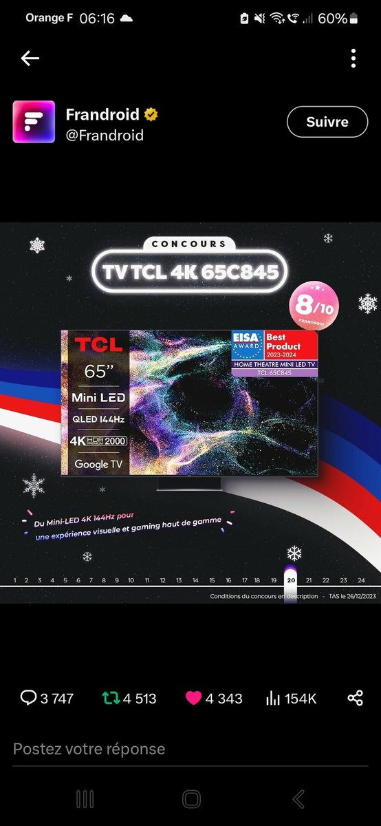 Naometocamenino's tweet image. #FrandroidOffreMoi + La TCL 65C845