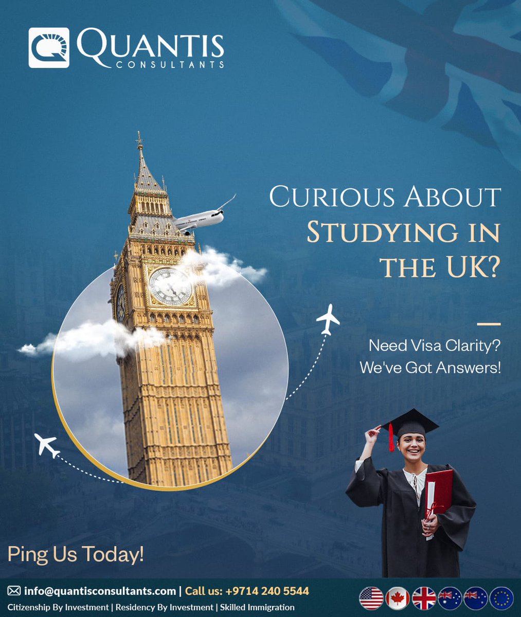 QuantisUAE's tweet image. Ready to take on the UK academic front?  Let Quantis Consultants pave the path for your Visa.

Call us at: 📲+971 4 240 5544 
📩info@quantisconsultants.com 
or visit: bit.ly/3jKNd2O

#Quantisconsultants #immigration #visa #immigrants #migration #SkillAssessment