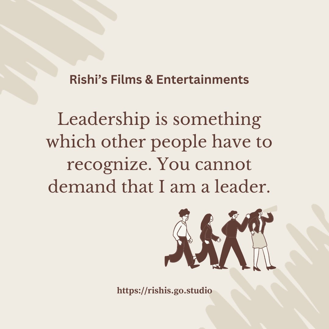 Let your actions speak for themselves – true leadership shines from within!
#rishis #films #leaderquotes #leadership #quotes #smartquotes #success #leader #lifequotes #nicequotes #inspiredquotes #motivationyou #kingofquotes #justquotes #findyourmotivation #successquotes