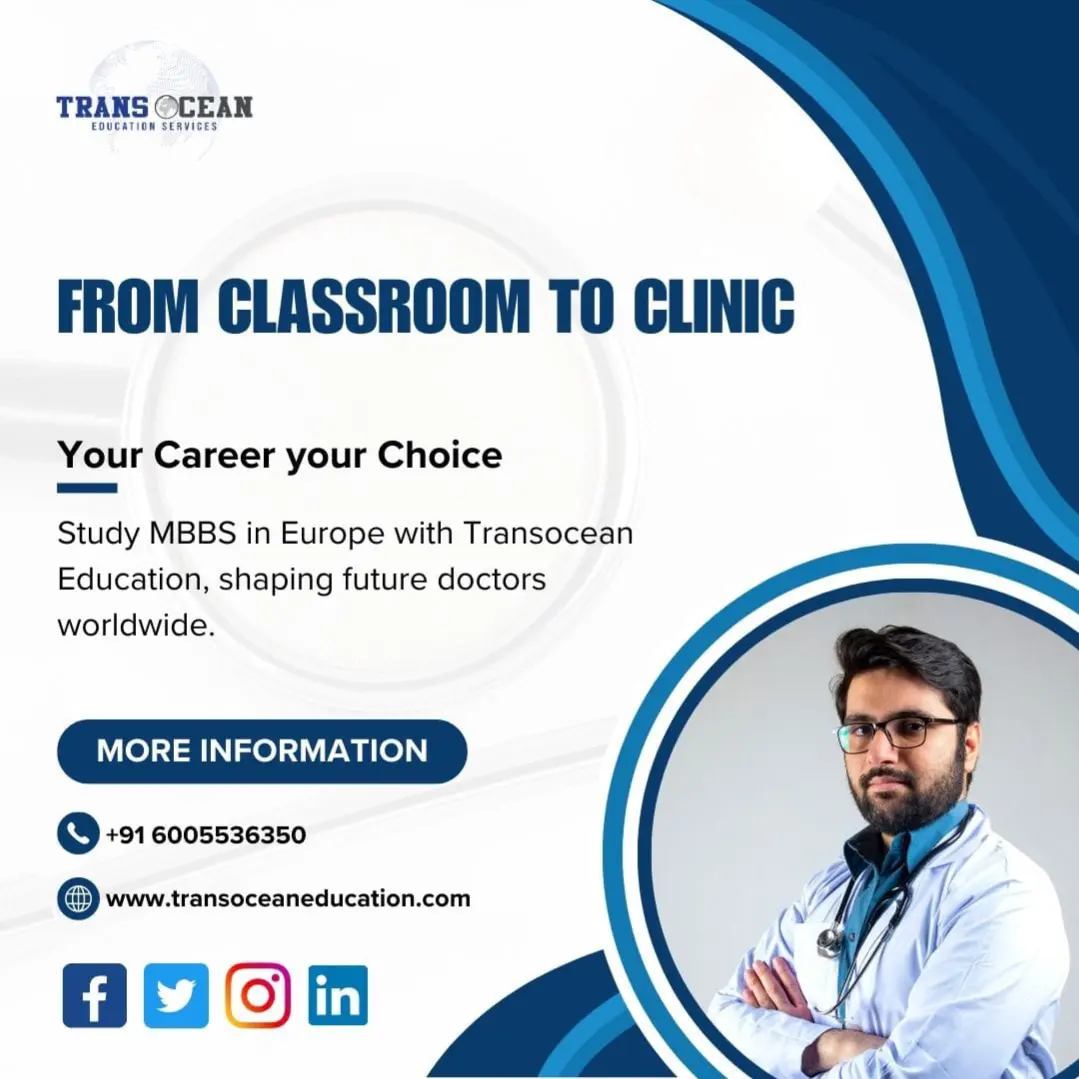 Embark on a global medical journey with opportunities to enroll in MBBS programs at top universities in Europe. 
transoceaneducation.com

@6005536350
#abroadstudy #europestudy #doctorstudy #doctordream #doctorstudying #doctordoctor #doctorcareers #medicalcareer #medicalcareers