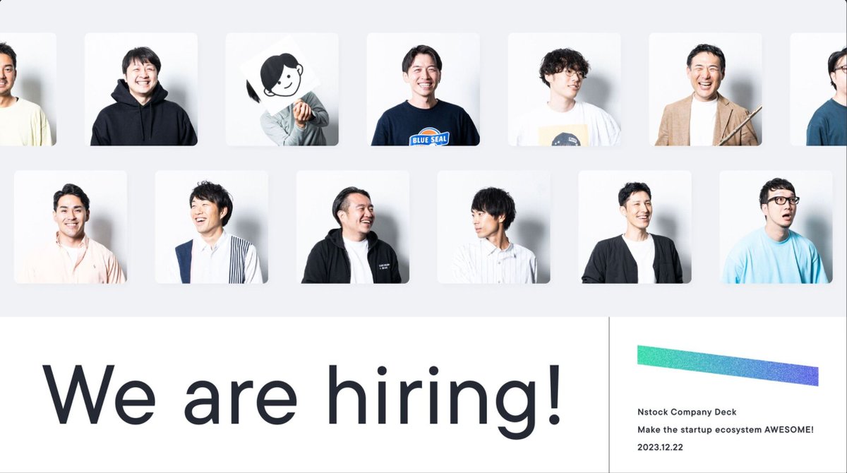 miyata_shoji's tweet photo. Nstock の採用資料をプチアップデートしました〜！

今回は『働きやすさ』に関するスライドを更新しました！

働きやすい制度
・フルリモート
・フルフレックス
・時短OK
・3歳までの看護休暇
・入社初日から有給15日付与

子育て社員の声
・気持ちが楽に働ける
・フルフレックスで学校行事をコンプリート
・突発的な看病も大丈夫
・子供と過ごす時間が増えた

趣味に傾倒する社員の写真もいい感じです
https://t.co/jn0XKnt4Ks