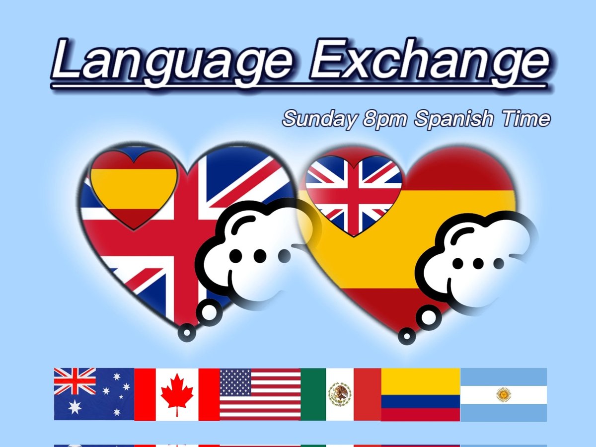 🙌 We are organizing a Language Exchange!!! 🙌

✅ Participate and meet people from Spanish-speaking countries 🙋🏼‍♂️🙋🏿‍♀️🙋🏽

✅ Open to everyone

✅ Camera use is optional

✅ Retweet🔁, comment💭 or like♥️ if you want to help us promote the #LanguageExchange 🔁💭♥️

#LearnSpanish

🧵