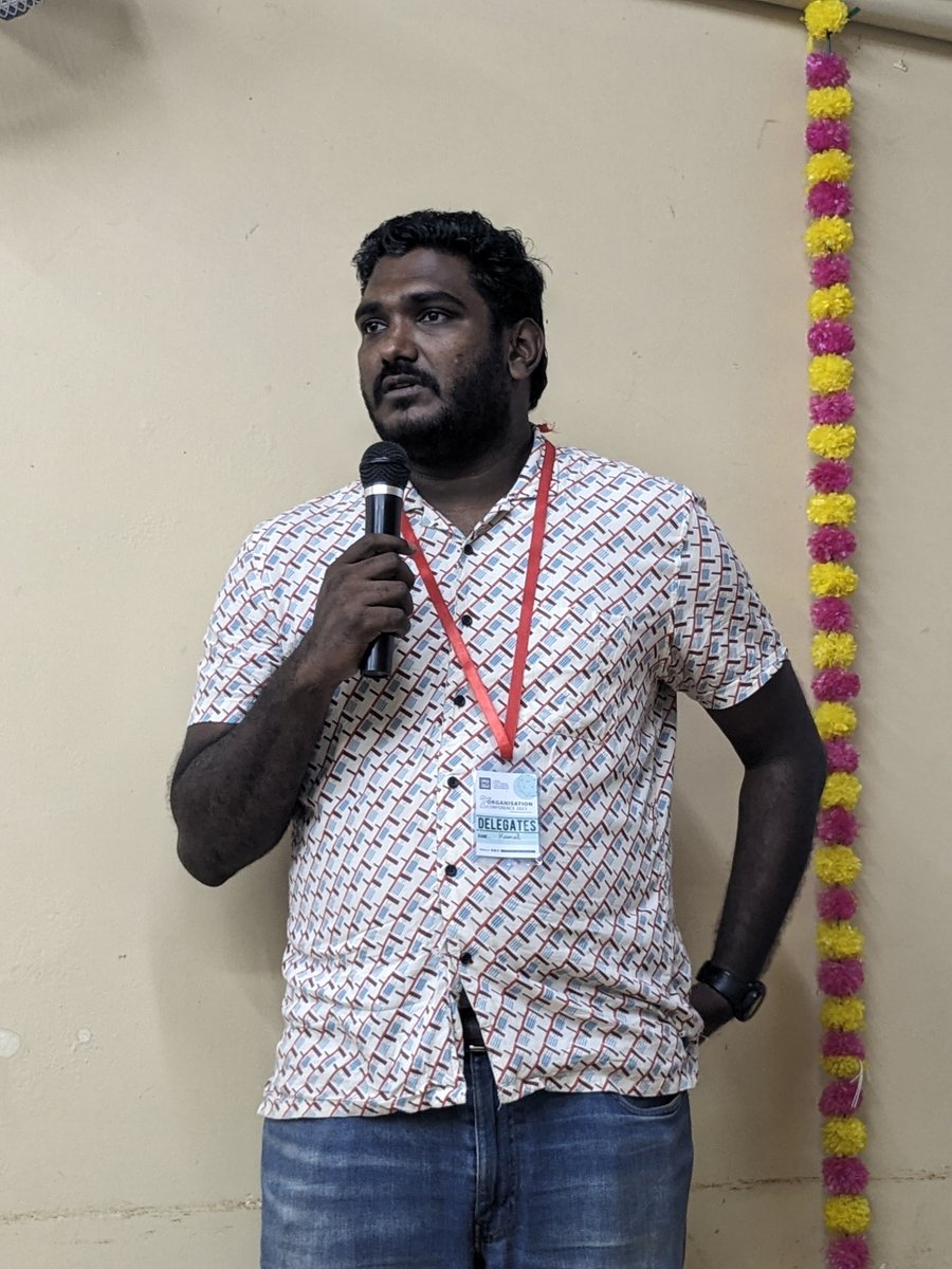 fshmpy's tweet image. FSHM's Secretary Kamal presented the work report of the organisation since the last Conference held in Nov 2020.

#FSHM #FSHMPY #Puducherry #pondicherry #FSFTN #CuddaloreGLUG
