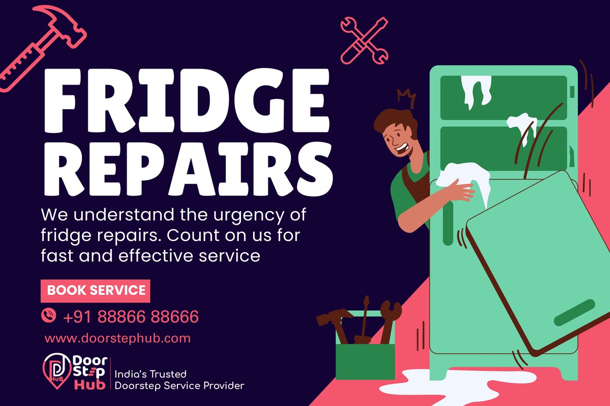 doorstephub's tweet image. Doorstep Hub ensures prompt and reliable fridge repair services at your doorstep. Trust us for quick and efficient solutions to keep your appliances running smoothly. For More information: Call +91 88866 88666
#refrigeratorrepair #fridgerepair #fridgerepairservice