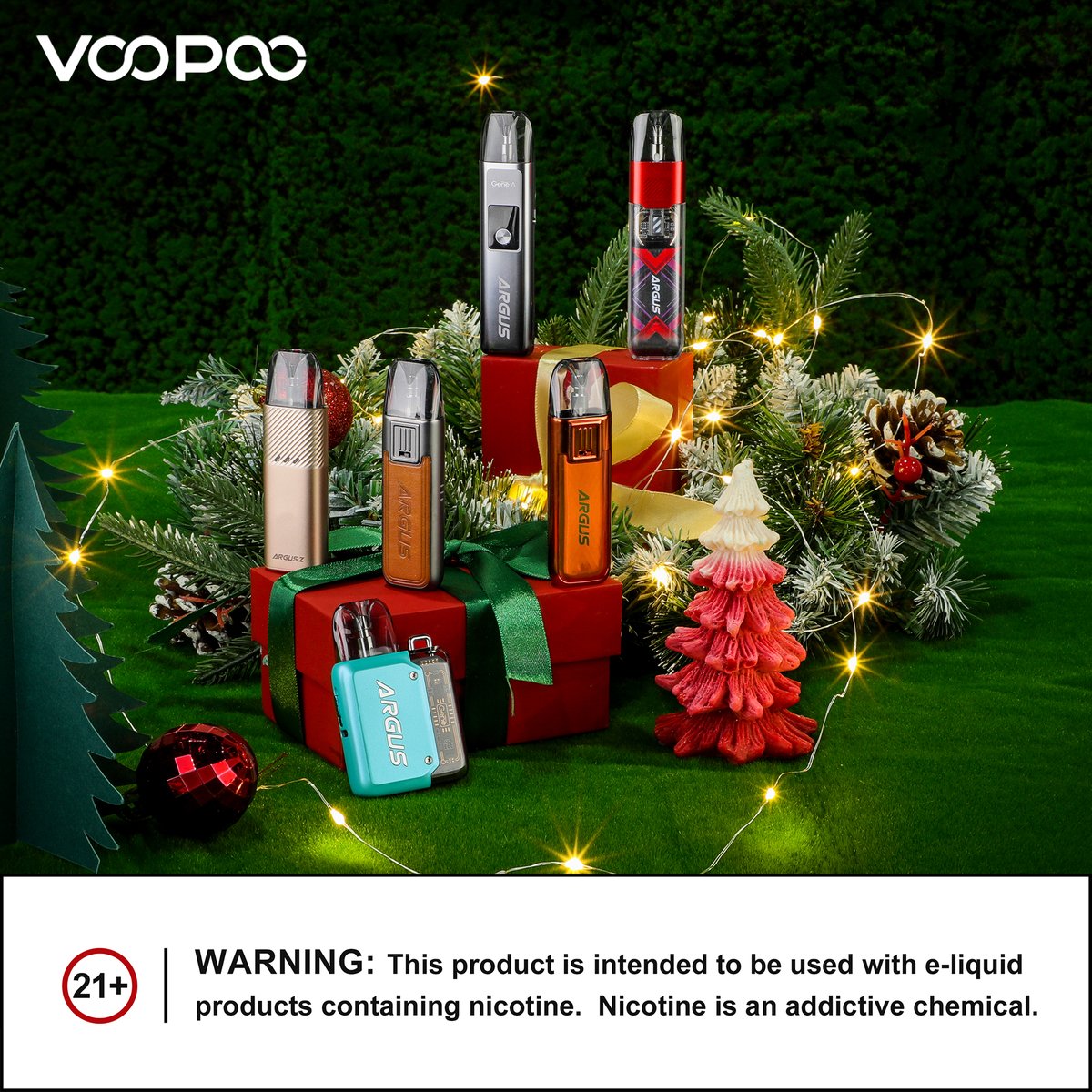 Christmas is coming, let the ARGUS Pod Family spend the warm winter with you!🥂🎄

#voopoo #voopooargus #argusp1s #arguspod #argusp1 #argusz #argusg #arguspodse #arguspodsfamily #icosmcode