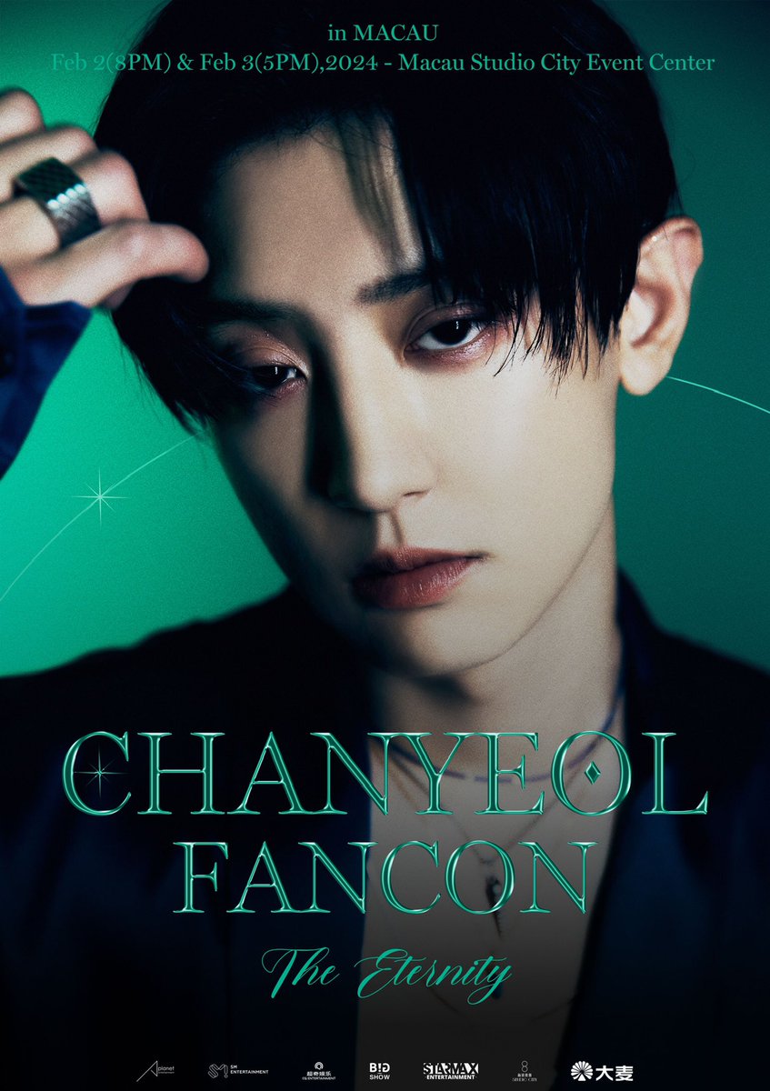 CHANYEOL FANCON TOUR - [TheEternity] IN MACAU 

❗正式官宣❗

各位EXO-L準備好愛麗棒！
EXO CHANYEOL要來到澳門和大家見面啦！ ！ 連續兩天！ ！

·演出時間：2024.02.02 (五) 8PM, 2024.02.03 (六) 5PM
·演出票價：HKD/MOP 1688.1188
·演出地點：@新濠影匯 綜藝館

#朴灿烈 #CHANYEOL #찬열 #EXO
