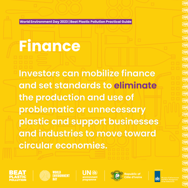 UNEP's tweet photo. Each year, over 430 million tonnes of plastic is produced, with two-thirds of it ending up as waste.

This year’s #WorldEnvironmentDay focused on what everyone can and should do to #BeatPlasticPollution. #YearInReivew
