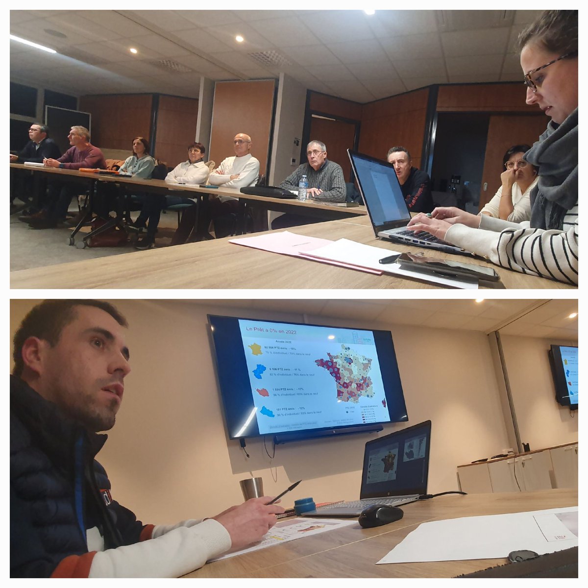 Dernière soirée hier soir de restitution avant 🎄🎅 de l'#Observatoire de l'#Habitat aux territoires par Antoine Debelleix chargé d'études à l' <a href="/ADILE_85/">ADILE</a> .
Présentation du bilan et perspective du #PTZ sur Challans Gois Communauté #zonage B1 Merci aux élus et à Mathilde Bonnissent