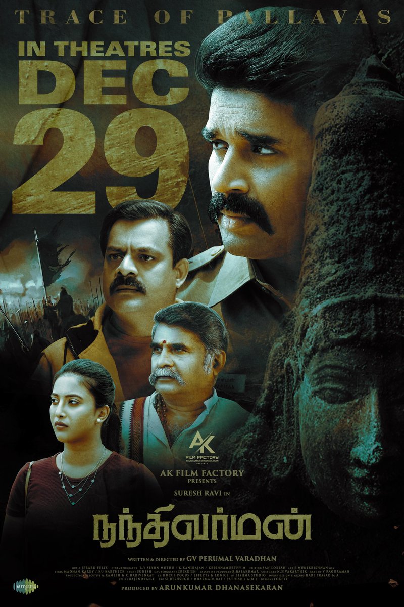 Sinthan L (@sinthanl) on Twitter photo Trace of Pallavas #Nandhivarman - hit the screens on December 29th.
<a href="/SureshRavi08/">Suresh Ravi</a> <a href="/DirectorPerumal/">GV பெருமாள் வரதன்</a> <a href="/AKfilmfactory/">Arun Kumar</a> #Ashavenkatesh <a href="/jerard_felix/">Jerard Felix</a> #bosevenkat #munikrishnan #nizhalgalravi <a href="/sanlokesh/">Sanlokesh Editor</a> <a href="/SinthanL/">Sinthan L</a> <a href="/Hari_pebbles/">hari prasad</a> <a href="/teamaimpr/">Team AIM</a> #Srikrish <a href="/muthucinee/">Muthu R.v</a> <a href="/stuntsudesh/">Sudesh_Action Director</a>… Trace of Pallavas #Nandhivarman - hit the screens on December 29th.
<a href="/SureshRavi08/">Suresh Ravi</a> <a href="/DirectorPerumal/">GV பெருமாள் வரதன்</a> <a href="/AKfilmfactory/">Arun Kumar</a> #Ashavenkatesh <a href="/jerard_felix/">Jerard Felix</a> #bosevenkat #munikrishnan #nizhalgalravi <a href="/sanlokesh/">Sanlokesh Editor</a> <a href="/SinthanL/">Sinthan L</a> <a href="/Hari_pebbles/">hari prasad</a> <a href="/teamaimpr/">Team AIM</a> #Srikrish <a href="/muthucinee/">Muthu R.v</a> <a href="/stuntsudesh/">Sudesh_Action Director</a>…
