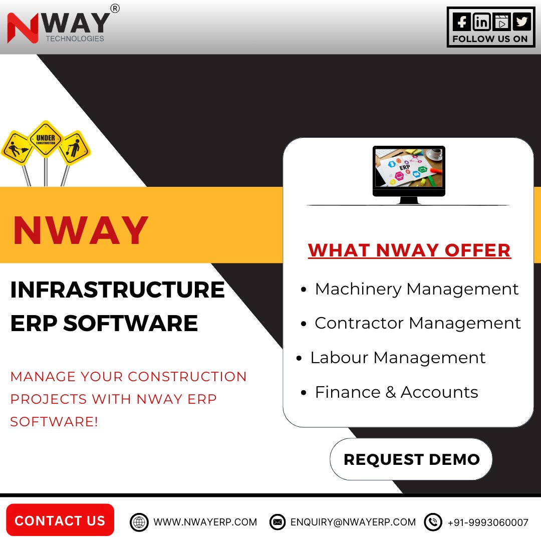 Nway_Tech's tweet image. 𝗡𝗪𝗔𝗬 𝗜𝗻𝗳𝗿𝗮𝘀𝘁𝗿𝘂𝗰𝘁𝘂𝗿𝗲 𝗘𝗥𝗣 𝗦𝗼𝗳𝘁𝘄𝗮𝗿𝗲

Transform your business operations with Nway Infrastructure ERP Software.

#ERPSoftware #InfrastructureManagement #SimplifiedOperations #Efficiency #BusinessSolutions #TimeSaver #TechInnovation #ManageWithERP #NwayERP