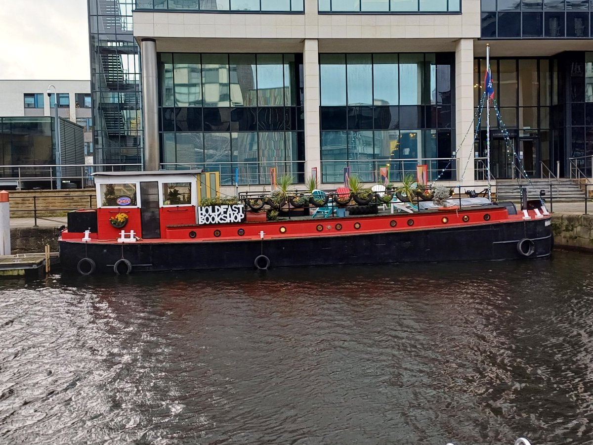 A meeting yesterday gave me the chance to visit the lovely <a href="/holdfastleeds/">Holdfastleeds</a> bookshop aboard the coal barge Marjorie R  at Leeds dock one of <a href="/NatHistShips/">National Historic Ships UK</a> flagships of the year. Well worth a visit if you are in Leeds - take the water taxi along the canal from the behind the station
