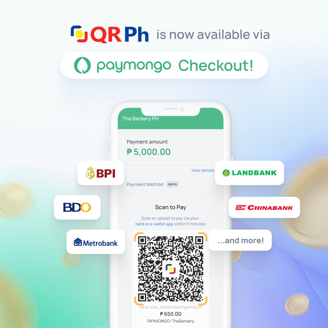 paymongo's tweet image. Good news! Accepting online payments from your customers is now easier and faster with QR Ph.⚡️

✅ Receive cashless payments from multiple banks and e-wallets
✅ Save more with lower transaction fees
✅ No transaction limits

Learn more: paymongo.com/qrph