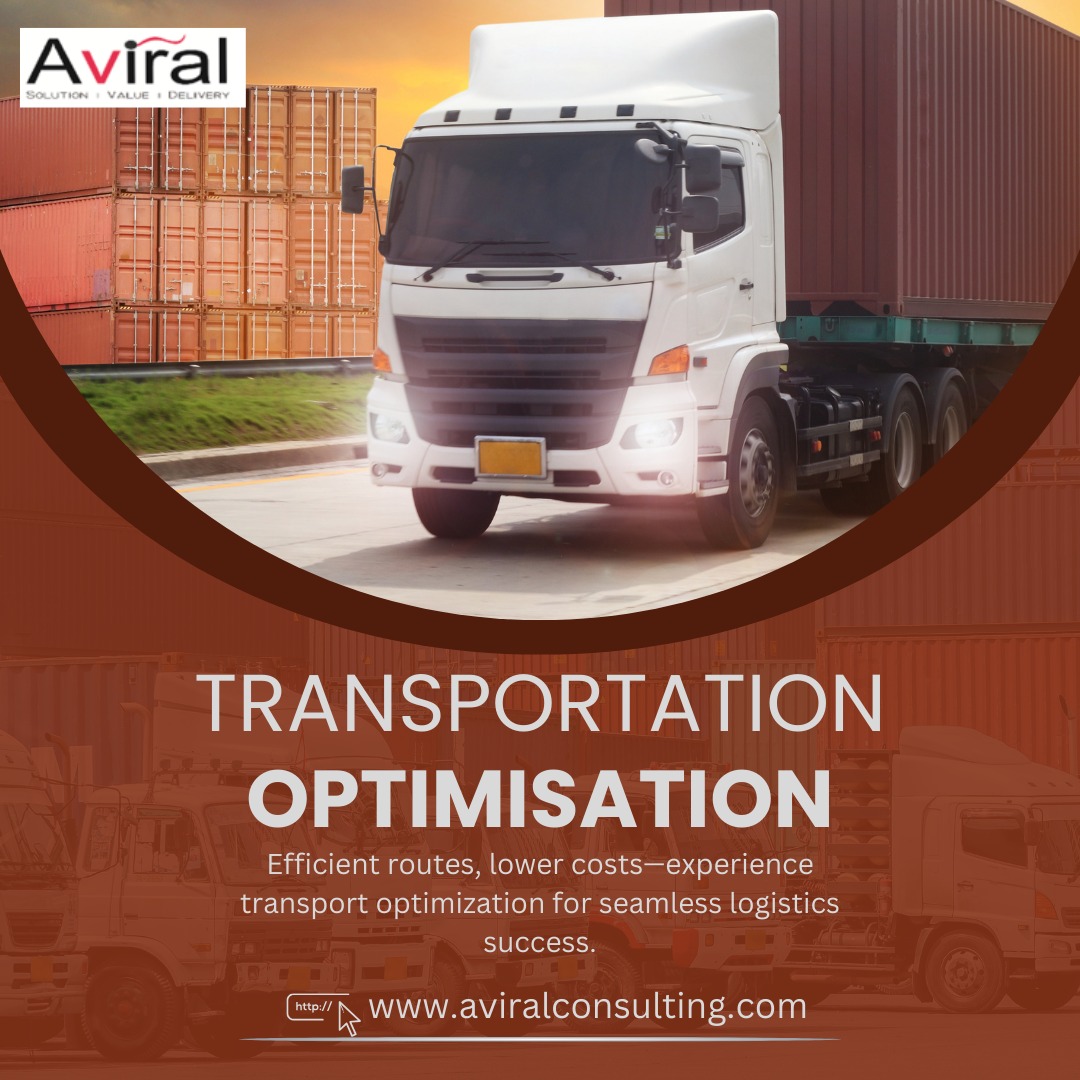 Unlock efficiency in motion with Aviral Consulting's Transport Optimization Services! 🚚✨ Streamline your logistics, reduce costs, and maximize delivery precision. 
#supplychain #automation #LogisticsMasters #AviralConsulting #SalesPlanning #aviralconsulting #aviral #consulting