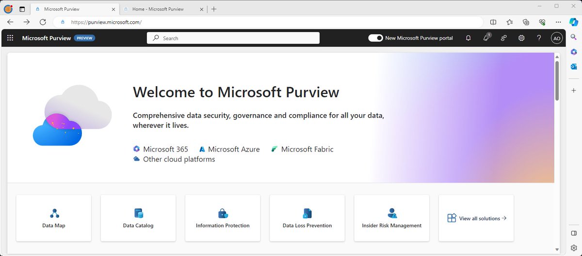 Excited to introduce the all-new portal at purview.microsoft.com, where every cutting-edge feature comes together to offer enhanced insights and control over our data landscape.  learn.microsoft.com/en-us/purview/… #Purview