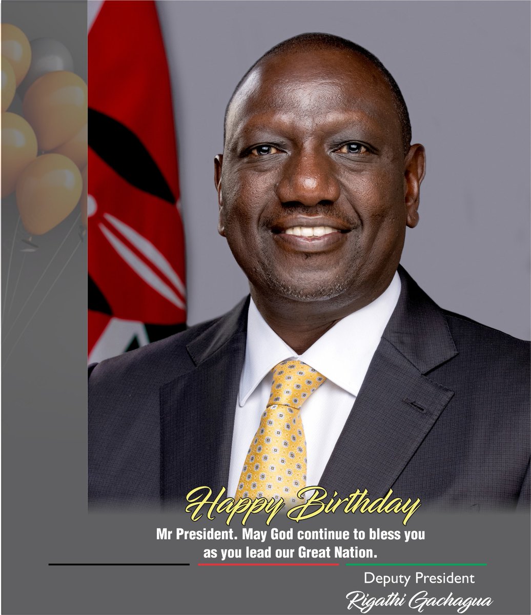Your Excellency, Dr @WilliamsRuto;