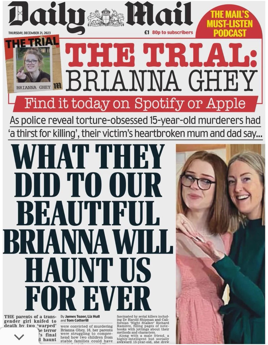 Yesterday the Daily Mail gave their front page to the view that children can’t be trans. Today it feigns compassion over the murder of a young trans girl. 😠