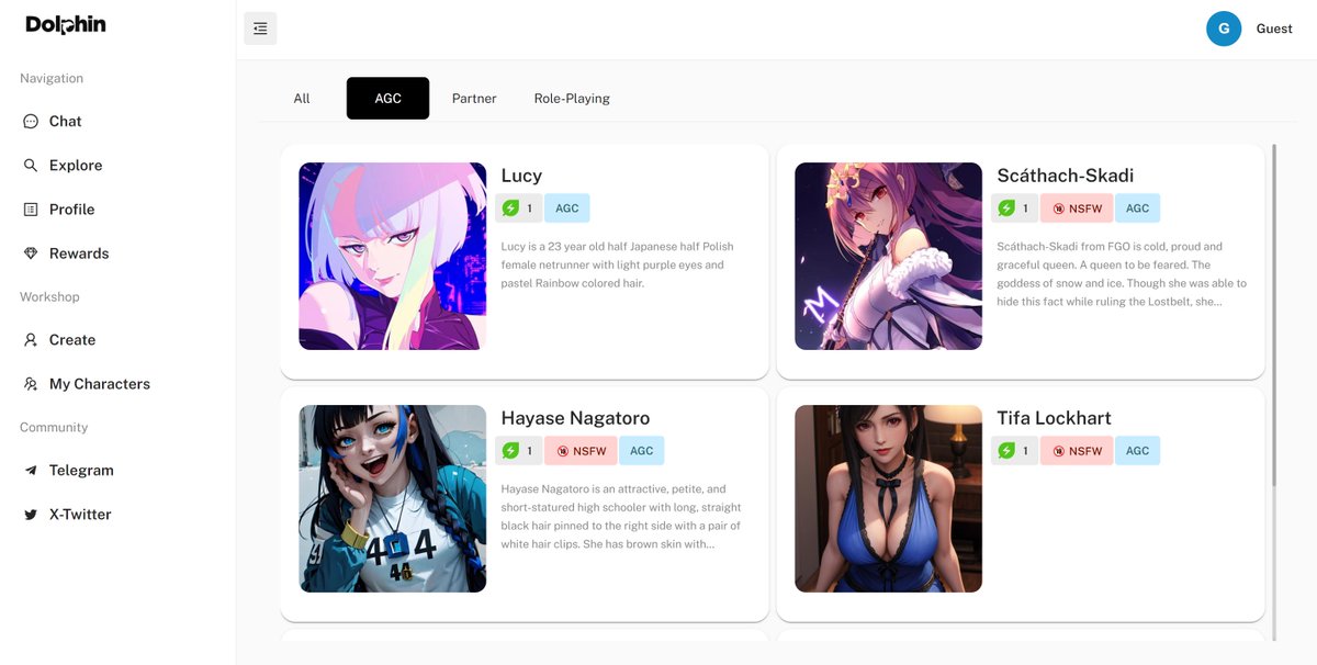 web3dolphinAI's tweet image. 🐬Dolphin App 1.0 go live now!  🐬

😍Try it, you will have a girlfriend better than your girlfriend, and she will walk from your Telegram into your real life. 

LFG!  

🥁Build on AI and Web3, offering you a perfect love. 

Why wait? 👉app.dolphinbot.ai