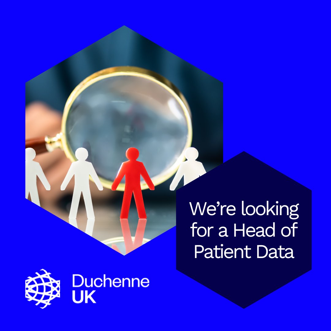 We are looking for a Head of Patient Data (HoPD), to drive and deliver the development, launch and implementation of a new DMD Patient Data Platform.

Closing date: 10 January 2024
Location: Hybrid

Sound like the role for you? Find out more and apply: duchenneuk.org/head-of-patien…