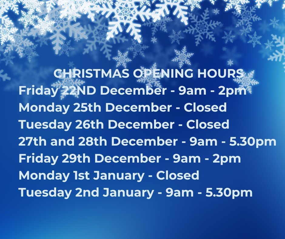 Digital_Ex's tweet image. REMINDER OF OUR CHRISTMAS OPENING HOURS.....
#espprojects #CORE #digitalexchange #electronicsecurityprotection