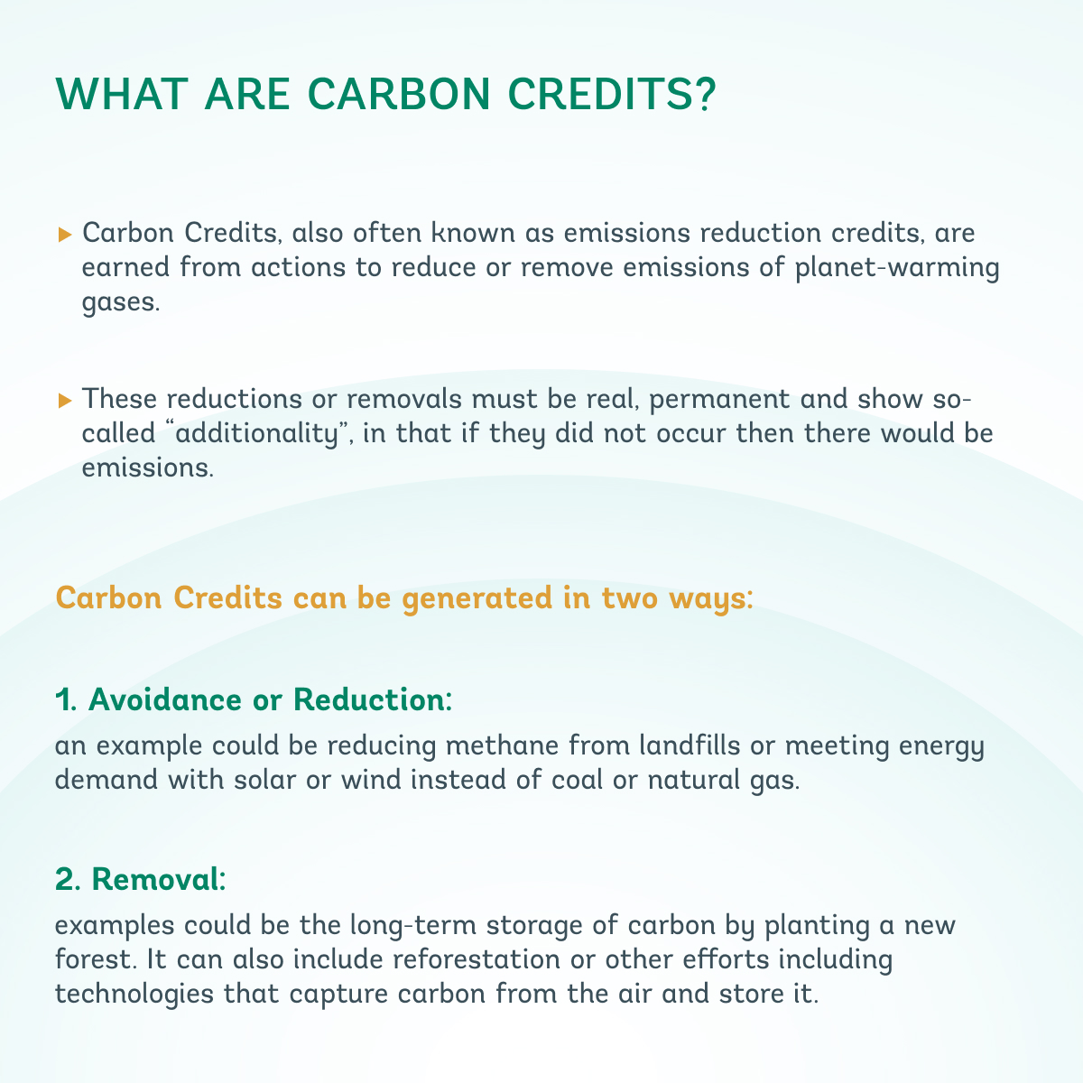 INFOGRAPHIC >> What are #CarbonCredits, and how can they be generated? wrld.bg/S5LV50QjQyH #LivablePlanet