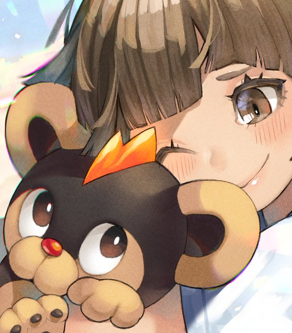 「brown eyes holding pokemon」 illustration images(Latest)