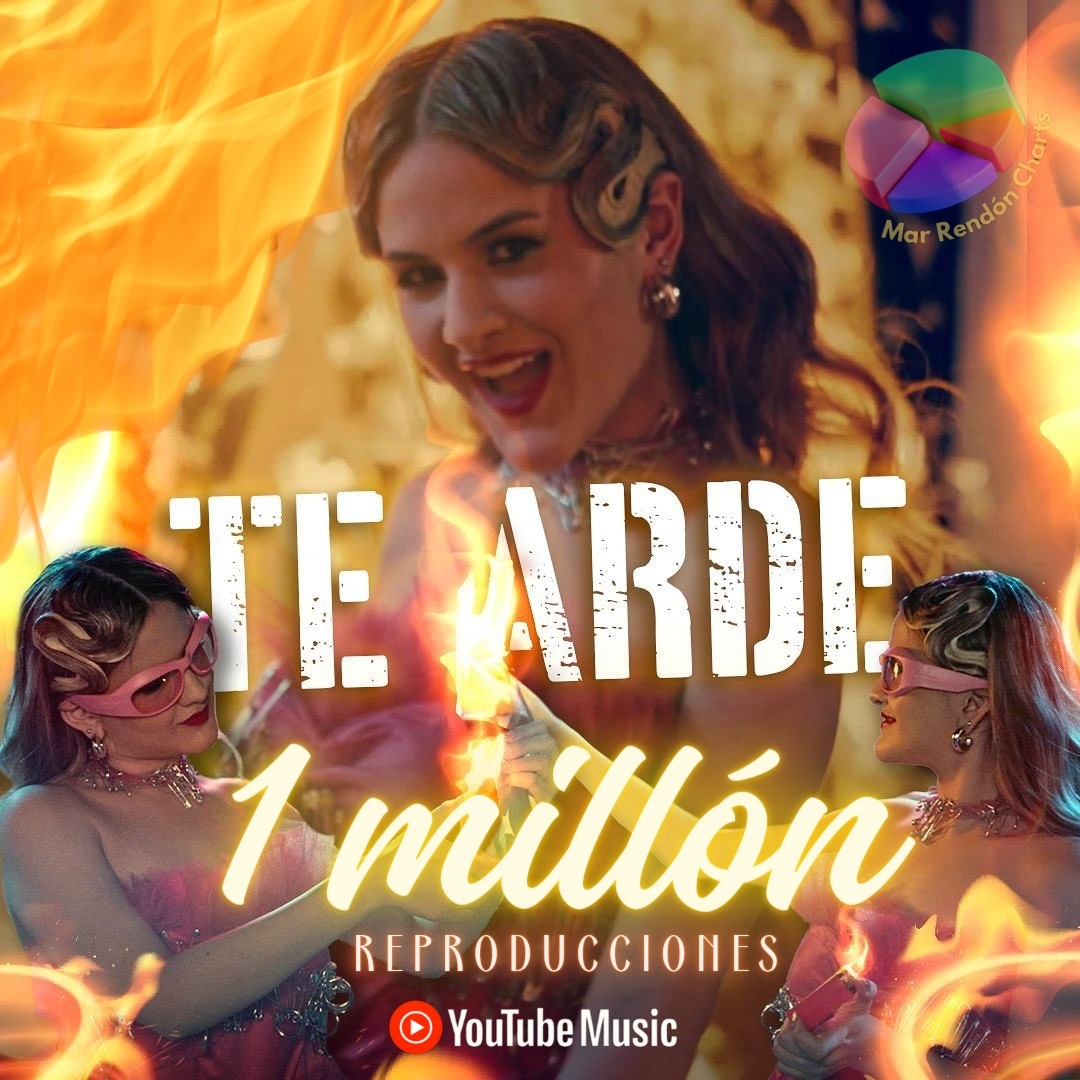 MarRendonCharts's tweet image. “ 𝐓𝐞 𝐀𝐫𝐝𝐞 ”🔥 de @MarRendonMusica alcanzó 𝟏 𝐦𝐢𝐥𝐥𝐨́𝐧 𝐝𝐞 𝐫𝐞𝐩𝐫𝐨𝐝𝐮𝐜𝐜𝐢𝐨𝐧𝐞𝐬 𝐞𝐧 𝐘𝐨𝐮𝐭𝐮𝐛𝐞 🎉🎉

° Se convierte en la 🥈 canción de su autoría en sobrepasar está cantidad en dicha plataforma 🤟🏻
