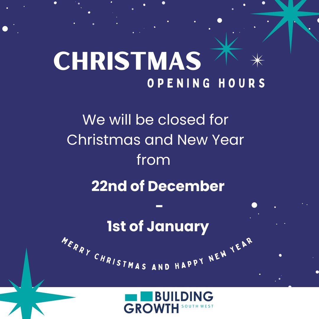 Building Growth South West (@building_growth) on Twitter photo 🎄 Heads up, wonderful people! We’re wrapping up on Friday 22nd December. Our doors will be back open in the New Year
Still need to get in touch? Our inbox is still wide open, shoot us an email at info@building-growth.com
We wish you all a Merry Christmas and Happy New Year! ✨ 🎄 Heads up, wonderful people! We’re wrapping up on Friday 22nd December. Our doors will be back open in the New Year
Still need to get in touch? Our inbox is still wide open, shoot us an email at info@building-growth.com
We wish you all a Merry Christmas and Happy New Year! ✨