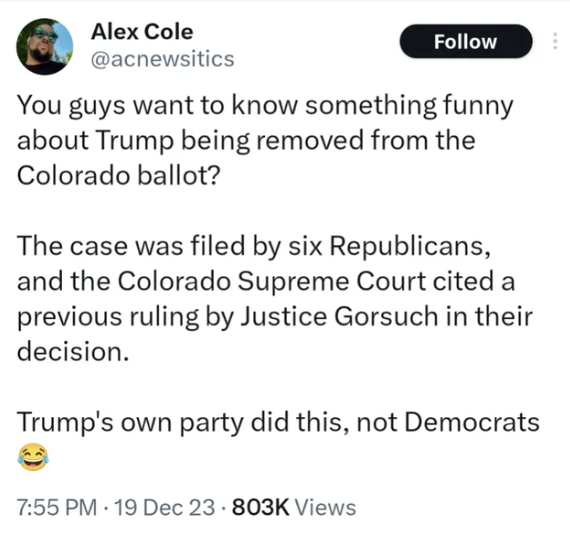 #ColoradoSupremeCourt This doesn't seem to be getting enough attention: