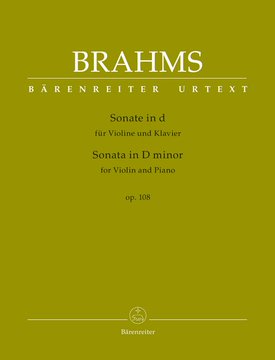 The Brahms violin sonata in D minor was first performed today in 1888 in Budapest with Jenő Hubay on violin and the composer at the piano Check out our new editions of his works for violin & piano on this link baerenreiter.com/en/focus/chamb…