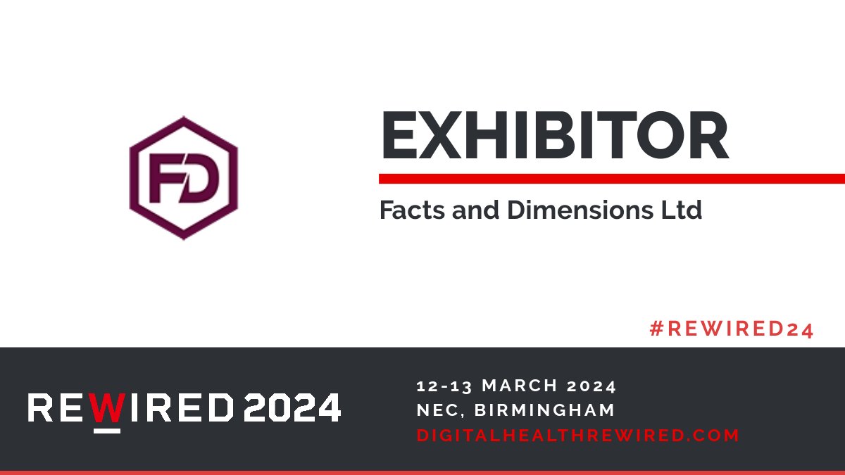 🔈Announcement: We are excited to announce our #Rewired24 exhibitor, @factsanddims, which gives access to terabytes of statistics and reference data over thousands of tables today. 🙌See more sponsors and exhibitors here >> digitalhealthrewired.com/sponsors-2024/