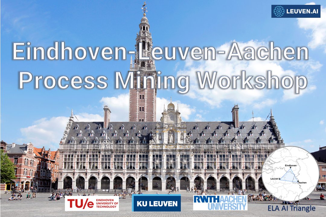Join the ELA AI Triangle Workshop on #ProcessMining in Leuven on January 30th: ai.kuleuven.be/events/ela-ai-…. At all three locations, there are strong, world-class #ProcessMining groups, and the AI centers of the three universities recently joined forces. Therefore, ...