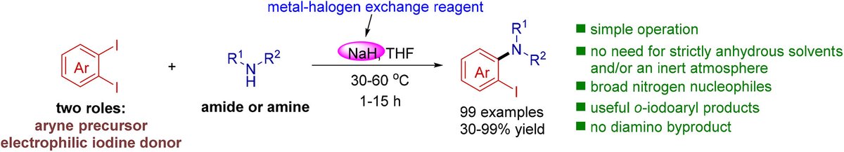 Welcome to Issue 1 of 2024! Read the cover article by Shihui Liu, Yanwei Hu, Shilei Zhang et al.: 'A simple method for N-arylation of secondary amides/amines through a NaH-initiated aryne generation strategy' #Free_to_read at doi.org/10.1039/D3QO01…