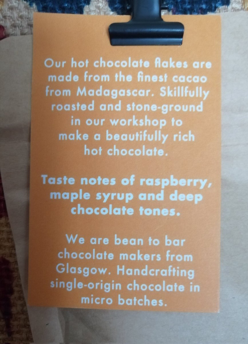 Birthday treat for my partner has blown us away, hot chocolate flakes from @bareboneschoc make the most divine cup of chocolate ever. Thank you Cameron & Laura for making us smile 😋😊