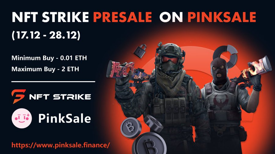 🚀 @nftstrikeeth token presale is now live on @pinkecosystem 🚀 #NFTStrike is an innovative platform that merges the gaming industry with blockchain technology 🔽 VISIT pinksale.finance/launchpad/0xC3… #Definews $NFTS