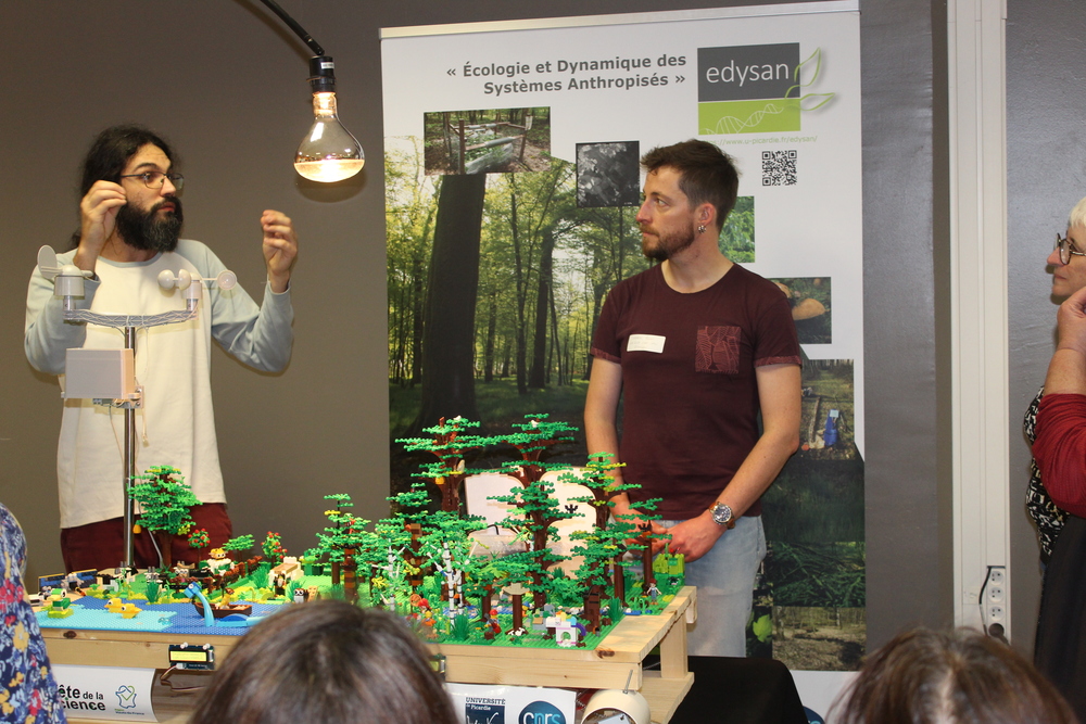 f_spicher's tweet image. ombelliscience.fr/actualites/div… organisé par @mres_asso.  @UMR_EDYSAN , dont une délégation @ForMicroclimate,  était présente pour parler recherche 🔎👩‍🔬👨‍🔬, écologie, paysage, biodiversité 🦋🦫🐝🕷️🪳🪱🦌🐸🌱🌲🪻, changement climatique 🌡️et #microclimat sous couvert forestiers 🌳