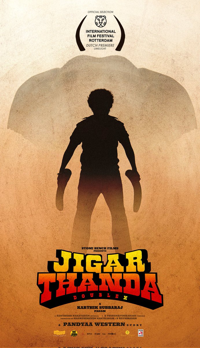 Elated to share that our #JigarthandaDoubleX will have its Dutch Premiere at the @IFFR - Official selection (Limelight) in January 2024.

@karthiksubbaraj @offl_Lawrence @iam_SJSuryah @dop_tirru @Music_Santhosh @kaarthekeyens @stonebenchers #AlankarPandian #InvenioOrigin